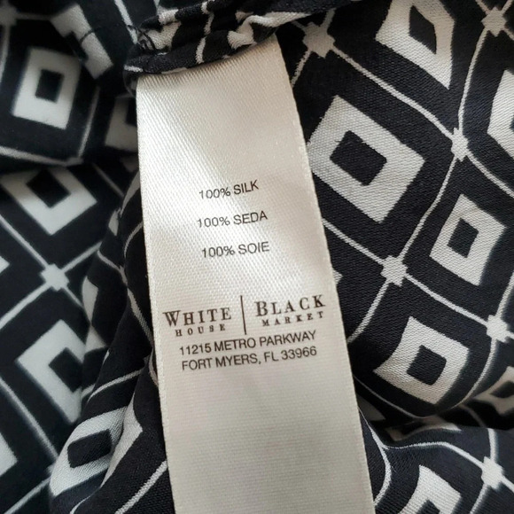 White House Black Market 100% Silk with a Two Option Sleeve Up or Down - Picture 8 of 13